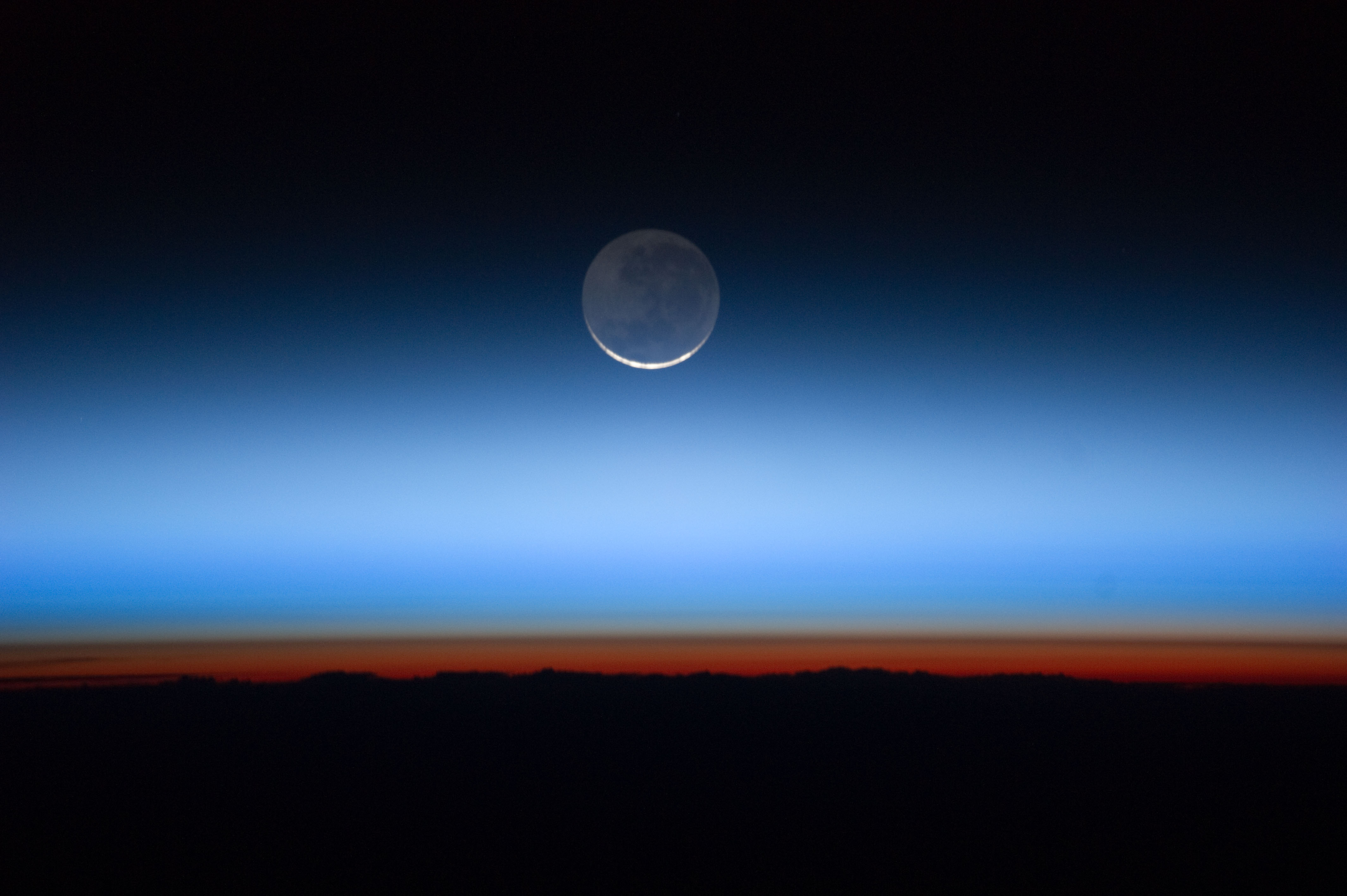 A NASA photograph from the troposphere of our atmosphere.