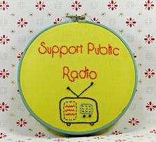 support public radio embroidered