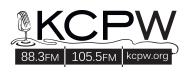 KCPW logo 88.3 105.5 black-on-white
