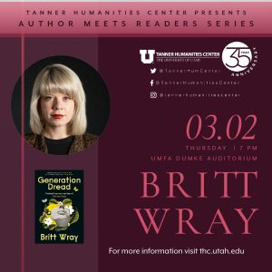 Britt Wray | Author Meets Readers @ UMFA Dumke Auditorium  |  |  | 