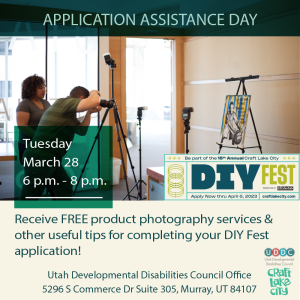 Craft Lake City: In-Person Application Assistance Day for the 2023 DIY Fest @ Utah Developmental Disabilities Council |  |  | 